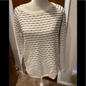 French Connection Cream and Black Sweater. Sz. S